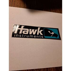 Vintage 70s Hawk Instruments Decal Sticker Car Race Car Hot Rod Rat Rod Classic